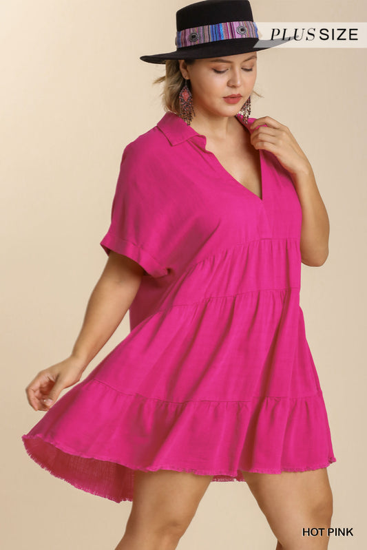 Tiered Collar Dress (Assorted Colors)