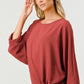 Long Sleeve Side Tie Top  (Assorted Colors)