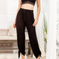 Mocha Tara Split Ankle Tie Pants 1x-3x