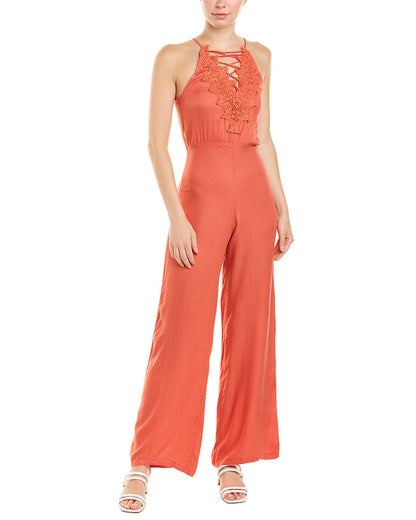 Lace-Up Jumpsuit