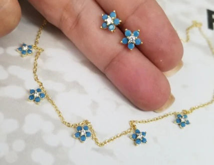 Flower Stud Earrings (Assorted Colors)
