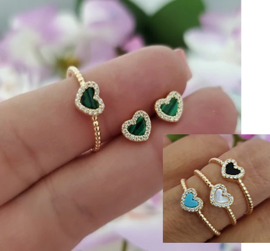 Dainty Heart Ring (Assorted Colors)